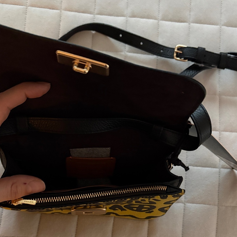 Coach x Disney x Keith Haring - Mickey Mouse Yellow and Black Crossbody Bag - Picture 5 of 5